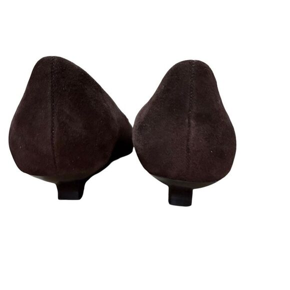 Richard Tyler brown suede kitten heel embellished shoes size 7.5 - Picture 3 of 6